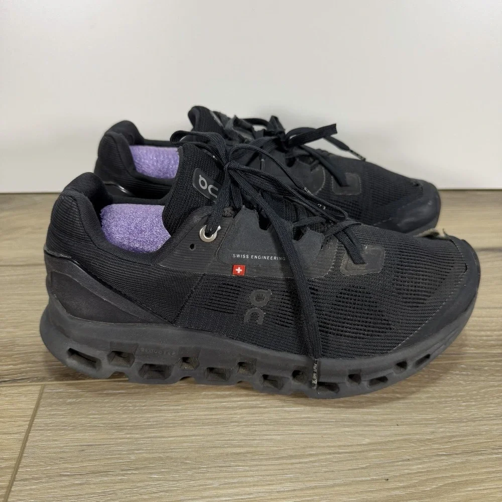 On Cloudstratus Shoes Women Size 9 Black CloudTec Running Sneakers 39.99214